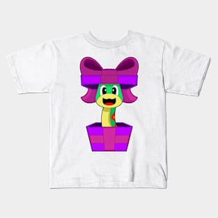 Snake Christmas Package Kids T-Shirt